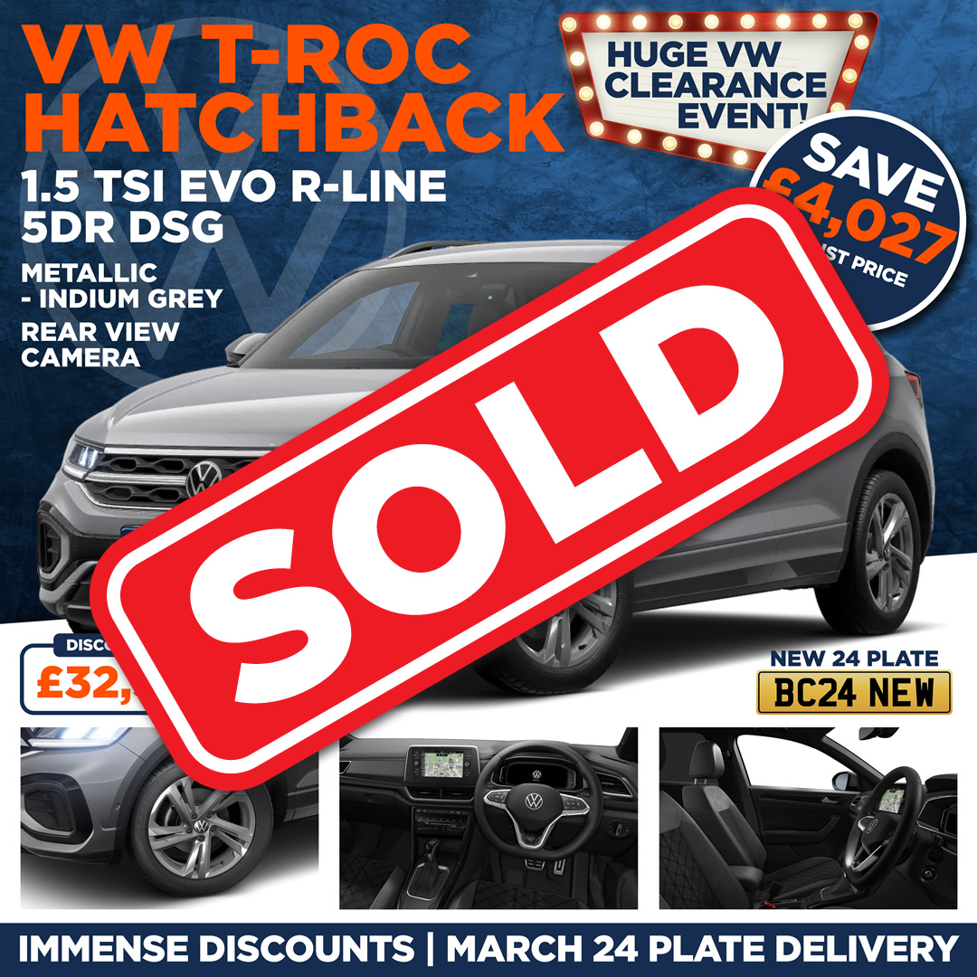 VOLKSWAGEN T-ROC HATCHBACK 1.5 TSI EVO R-LINE 5DR DSG. Sold