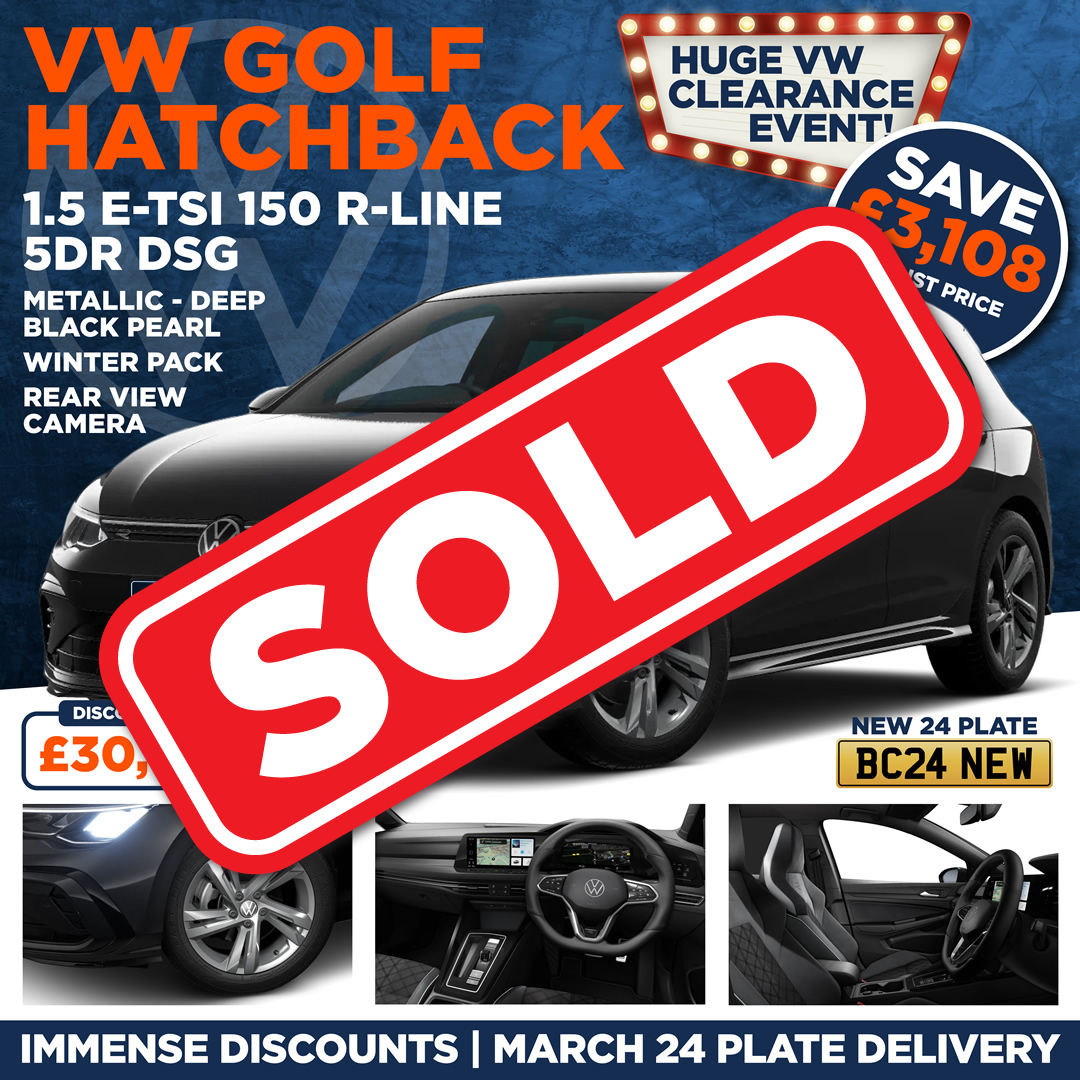 VOLKSWAGEN GOLF HATCHBACK 1.5 E-TSI 150 R-LINE 5DR DSG. Sold
