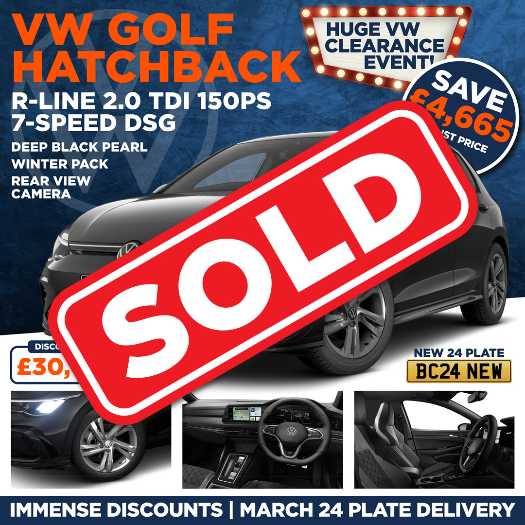 VW Golf Hatchback R-Line 2.0 TDI 150PS 7-speed DSG. Sold