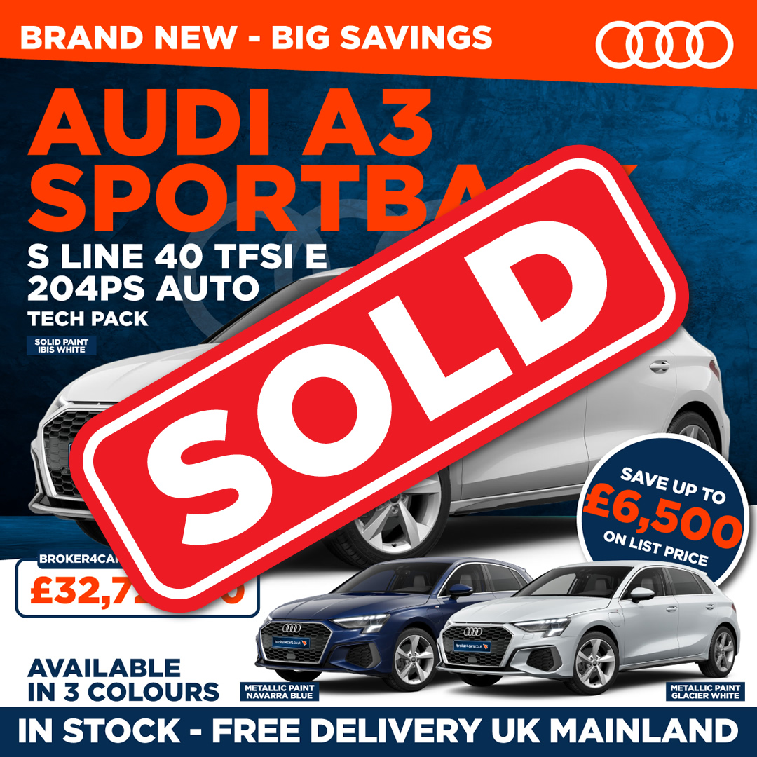 A3 Sportback S-LINE 40 TFSIe 204ps Auto. Sold