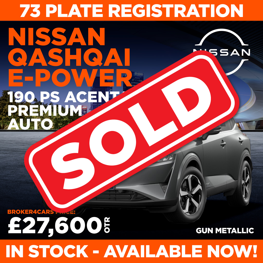 Nissan Qashqai E-POWER 190 PS Acenta Premium Auto. Gun Metallic. All taxed 31/11/23, Save £7,000. Broker4Cars Price £27,600 OTR