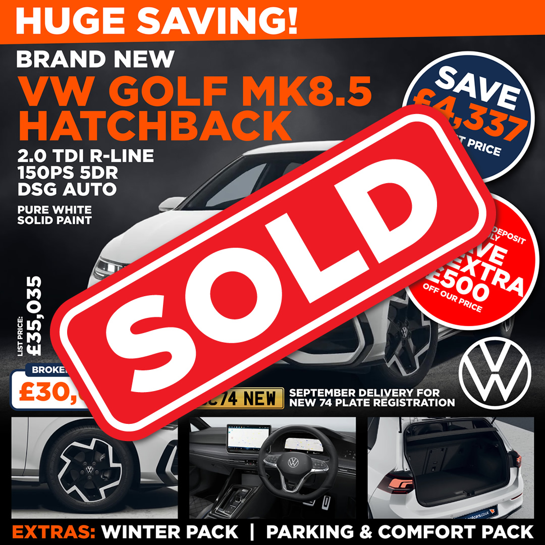NEW VW GOLF HATCHBACK MK8.5 2.0 TDI R-Line 150ps 5dr DSG Auto. Sold