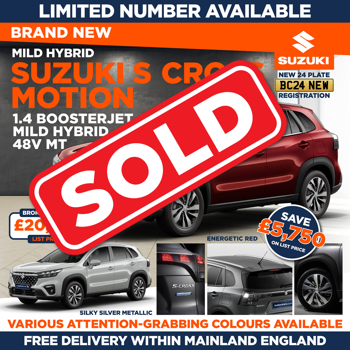 Suzuki S Cross Motion 1.4 Boosterjet Mild Hybrid 48v MT. Sold