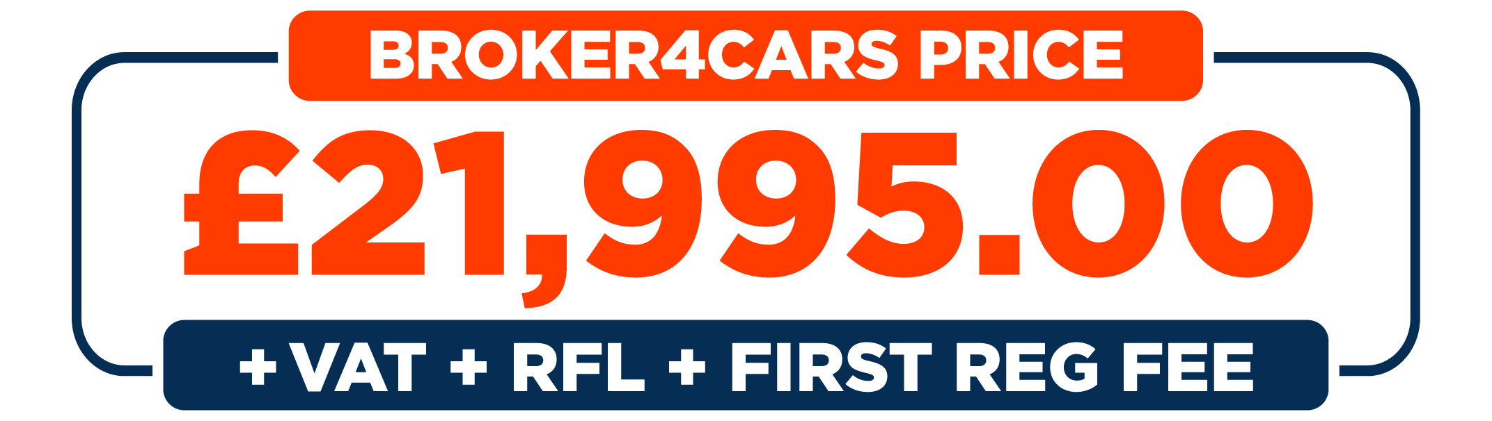 Broker 4 Cars Price: £21,995 + VAT + RFL + First Reg Fee