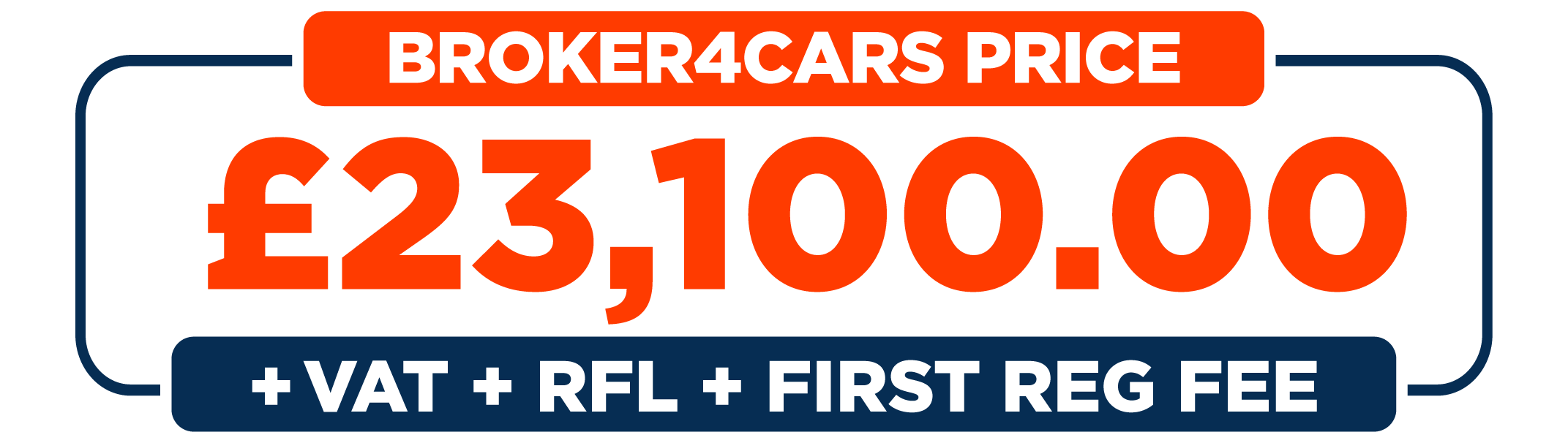 Broker 4 Cars Price: £23,100 + VAT + RFL + First Reg Fee